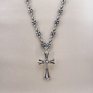 Cross Pendant Necklace for Men Women, Streetwear Punk Hip Hop Unisex Necklace